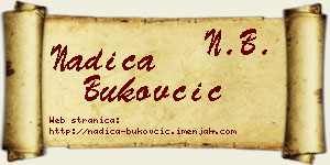 Nadica Bukovčić vizit kartica